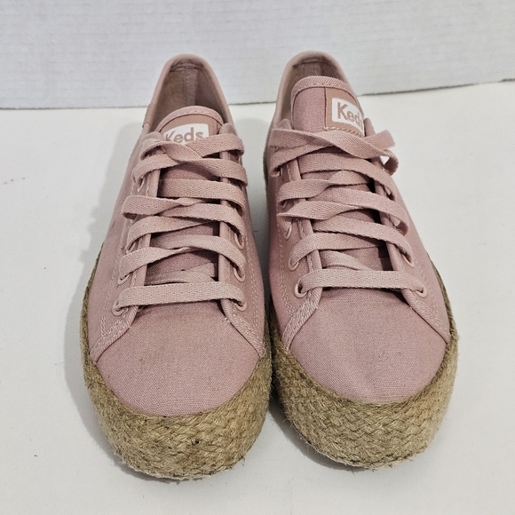 Keds Womens Pink Triple Kick Canvas Jute Sneaker - Picture 4 of 12